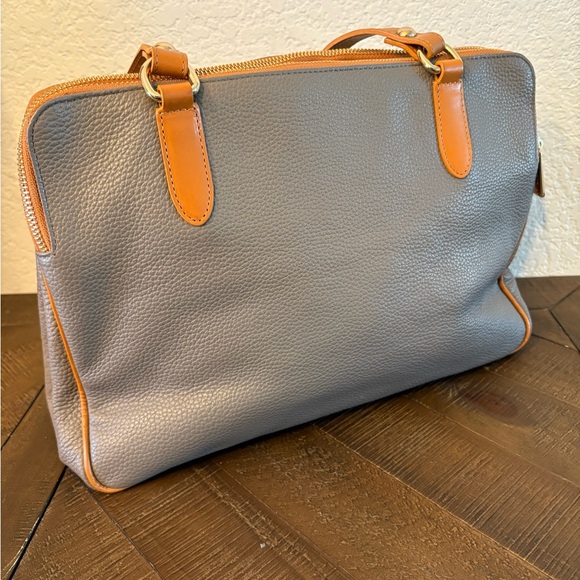 Valentina Gray Leather Tote - Picture 5 of 13
